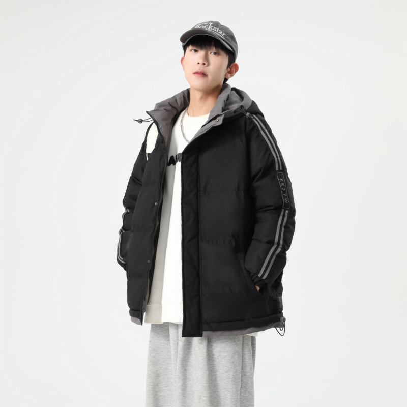 Men's Thickened Cotton Padded Jacket Loose Fit Oversized Coat_voghion.com
