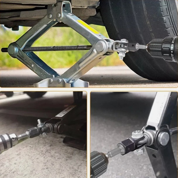 車の改造部品 1/ 2inch 車のシザージジャックアダプタードライブインパクトレンチ修復ツール|undefined