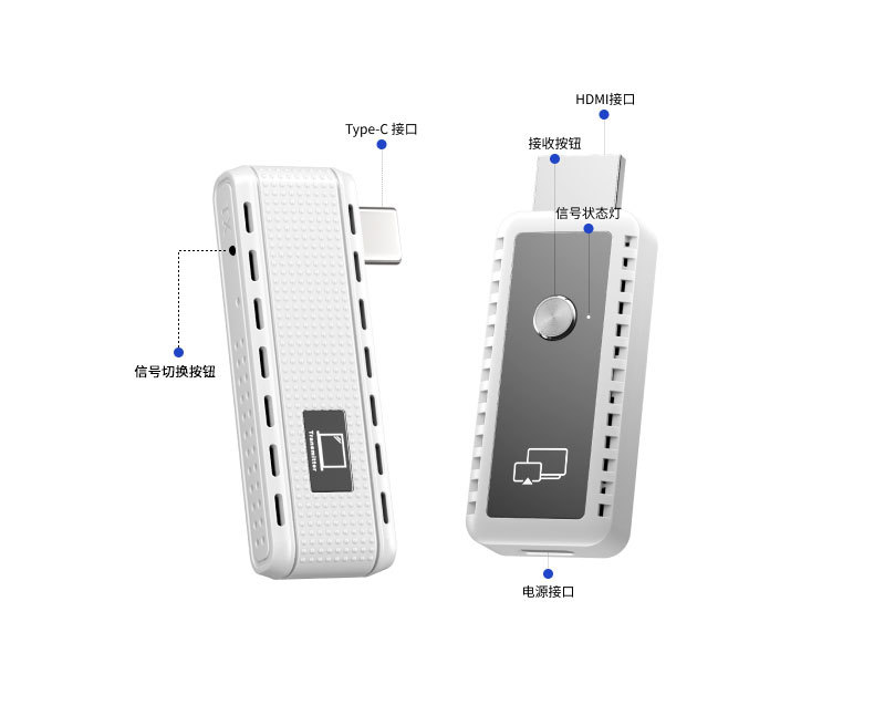 USB-C Wireless HDMI Transmitter-Receiver, 50 Meter
