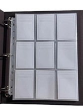 纺织面布料样品册A4PU皮文件夹3孔服装色卡册展示册PP9格样品袋