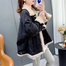2025秋冬季新款牛仔衣加绒牛仔外套女小个子女装夹克棉服棉服袄子