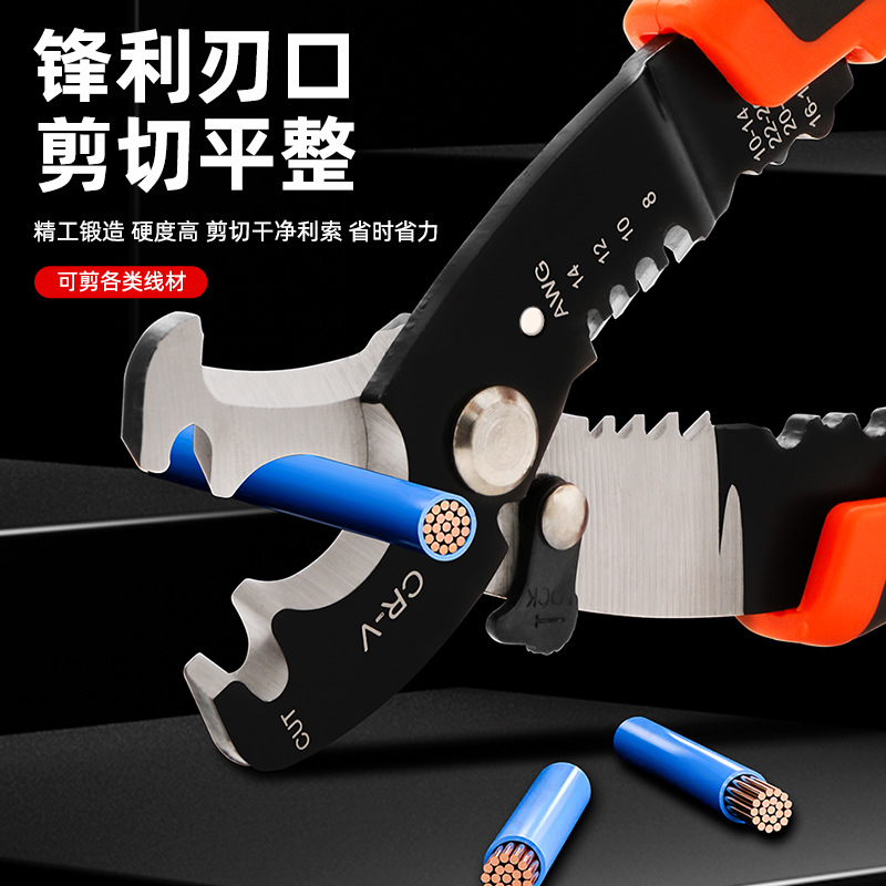 Pelacables para electricistas, pelacables para engarzar artefactos, cables con pico de pato, pinzas multifuncionales, pelacables para cables al por mayor