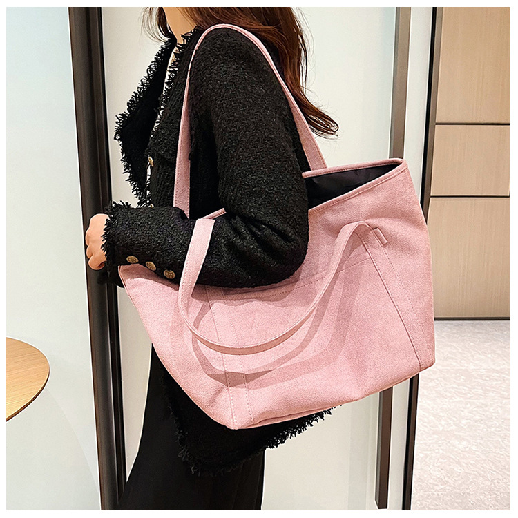 Tote Bag 2024 Autumn and Winter new trendy European and American simple matte solid color single-shoulder bag, handbag, fashionable women's bag undefined