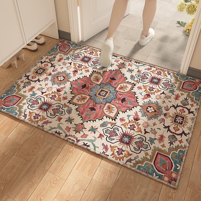 Crystal velvet floor mat waterproof anti-fouling carpet bathroom door non-slip absorbent mat wear-resistant entrance foot mat