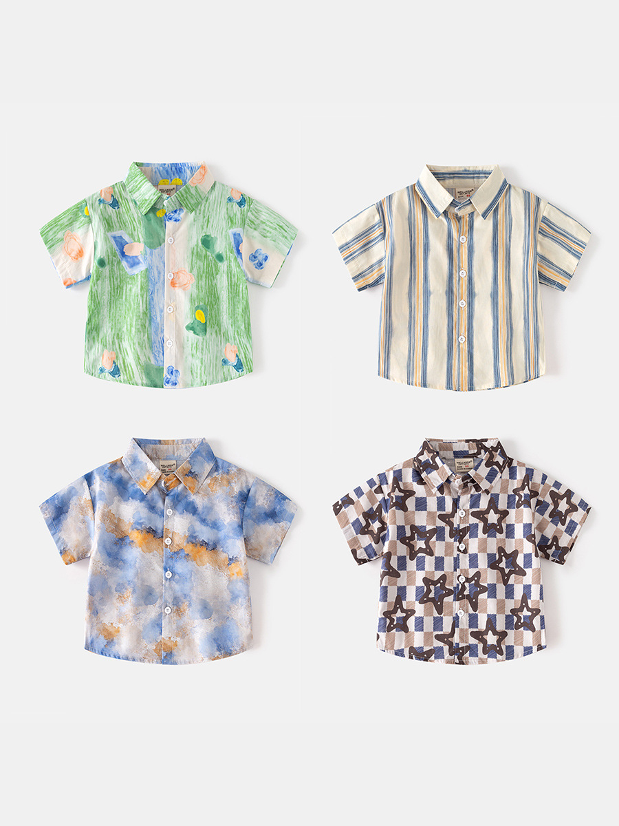children's summer trend fashionable shirt for boys