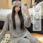 【送月子帽】纯棉月子服12月份产后孕妇睡衣秋冬款哺乳产妇家居服