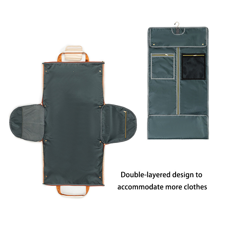 Travel Suit Garment Wear-resistant Foldable Storage Hanging Clothes Bag Crossbody Convertible_voghion.com