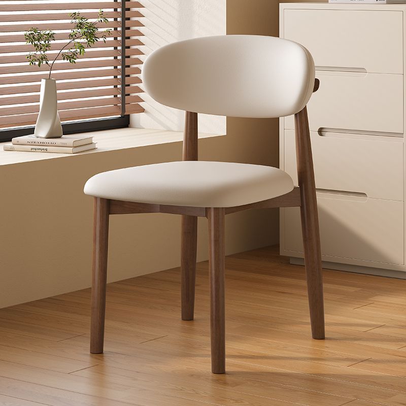Nordic Solid Wood Dining Chair, Home Chair, Modern Simple Backrest Chair, Hotel Light Luxury Leisure Restaurant Croissant Chair