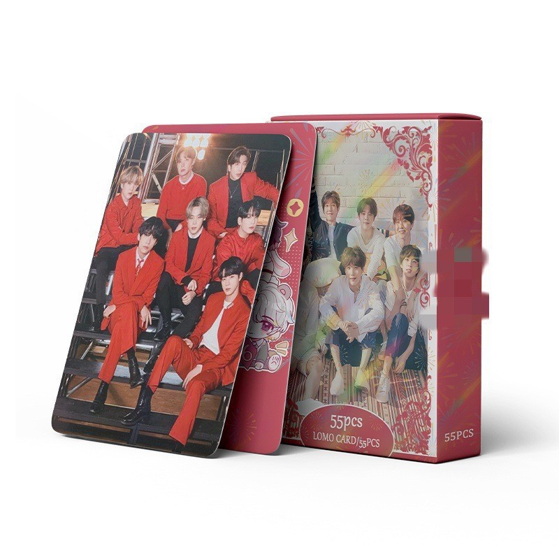 Cadena total, una gran cantidad de stock, 55 hojas de tinta BT SK IVE ATEEZ KPOP, estrellas coreanas alrededor de LOMO