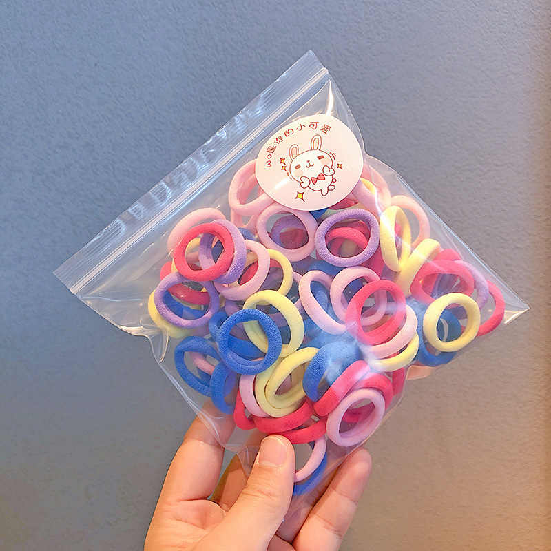 Bandas elásticas para el cabello tipo macaron, suaves y pequeñas, ideales para niñas o bebés