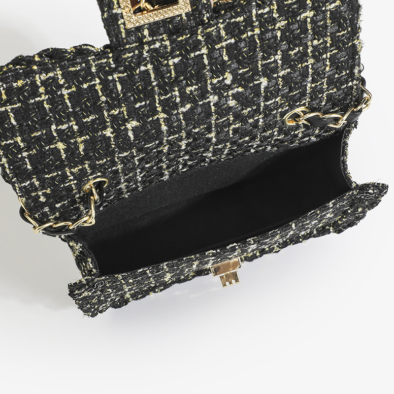 2023 spring new women's armpit bag small fragrant woolen chain bag high-end single shoulder crossbody bag small square bag_voghion.com