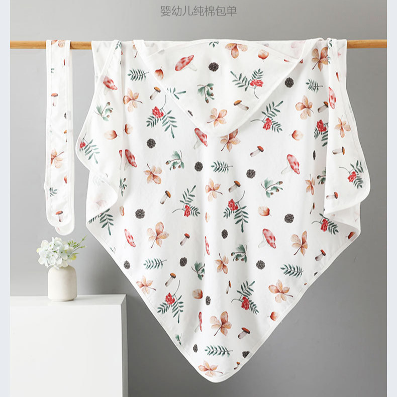 Baby Pure Cotton Blanket Simple and Fresh Baby Blanket Pure Cotton Spring & Fall Style Maternity Room Baby Supplies Swaddling Towel