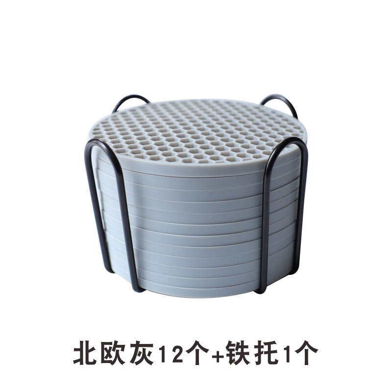 硅胶杯垫蜂窝食品级防滑餐垫耐高温防水隔热垫厂家批发|undefined