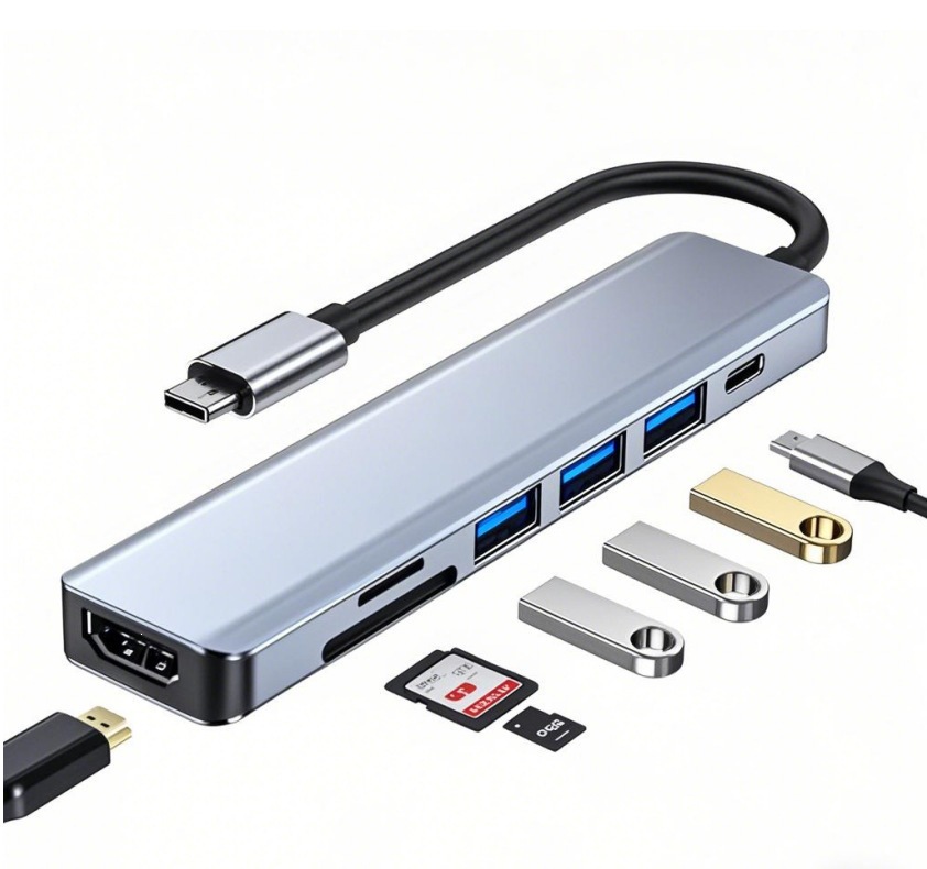 Ocho en uno tipo-c docking multifunción divisor de línea para puerto de red de computadora móvil HDMI hub USB docking image 16