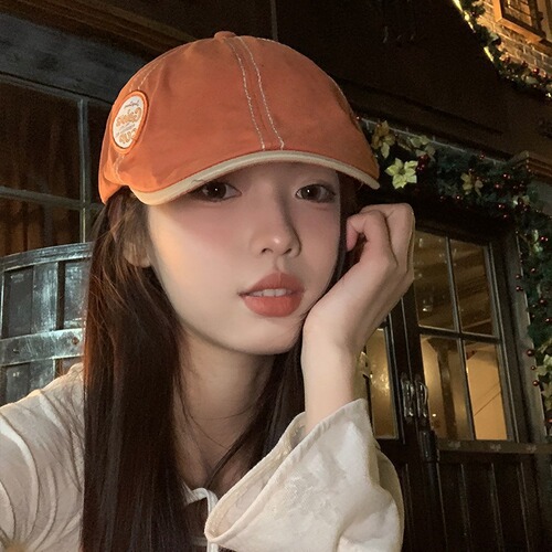 All-matching hat for women's summer face, American niche, Korean style, big head, retro small marching band, newsboy hat, beret