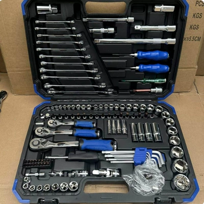 Mühərrik tənzimləmə alətləri: Repair Set Multi-Functional Socket - 121-pieces-of-72-tooth-auto-repair-model-blue-edge-free-replacement-if-damaged-after-final-warranty