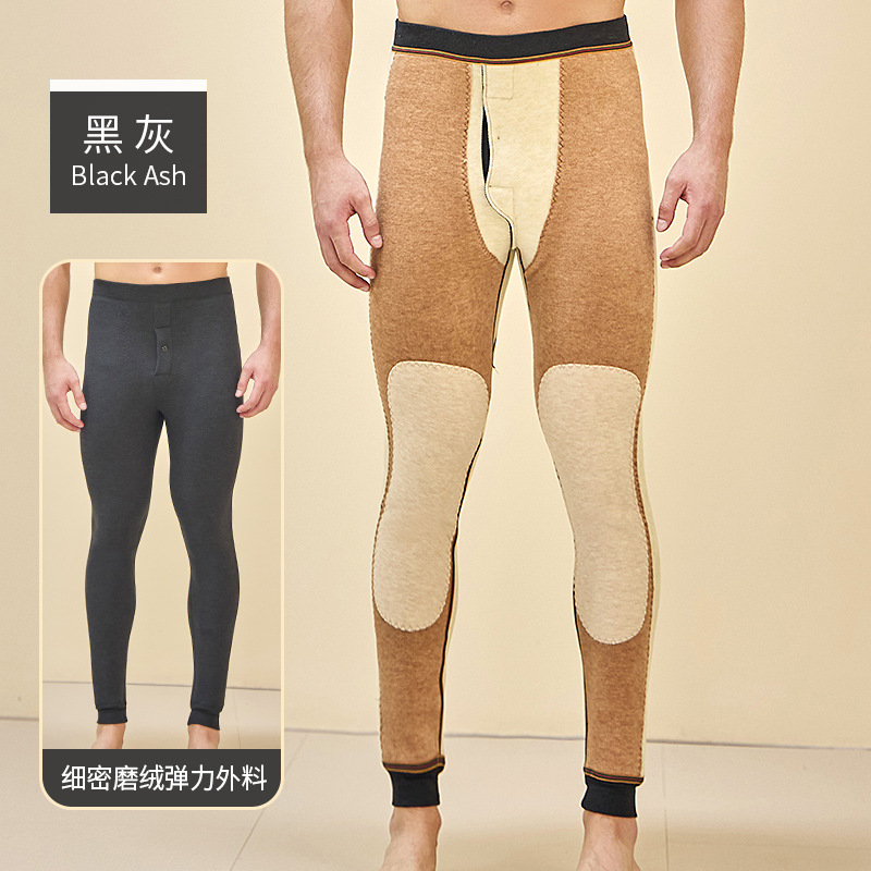 Calientes pantalones de lana de los hombres forrado de lana gruesa de seda rótula de invierno más el tamaño extra gordo Noreste de los hombres delgados pantalones de algodón 270kg