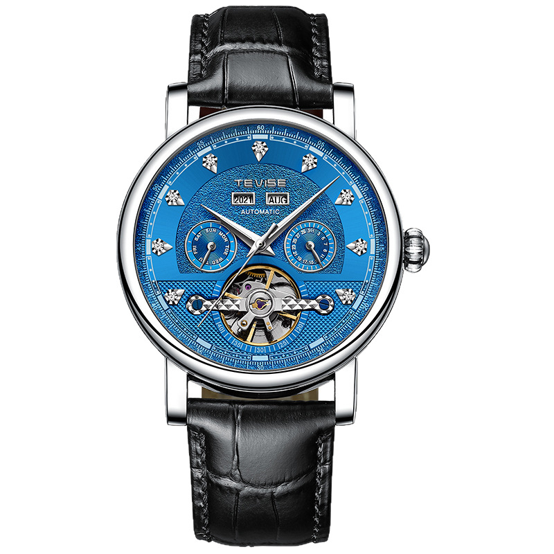 Reloj Mecánico TEVISE con Función de Transmisión en Vivo, Reloj Mecánico Totalmente Automático, Reloj de Negocios para Hombre, Se Puede Enviar en Nombre de Otros
