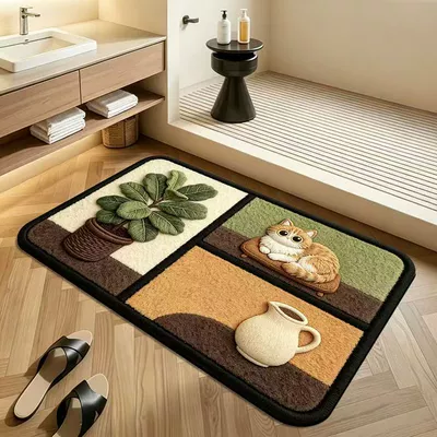 Avtomobil döşəmə paspasları – decorative doormat, bathroom absorbent non-slip