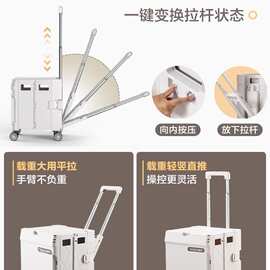 买菜小拉车家用轻便携可折叠拉杆拖车推车取快递购物车手拉车超市