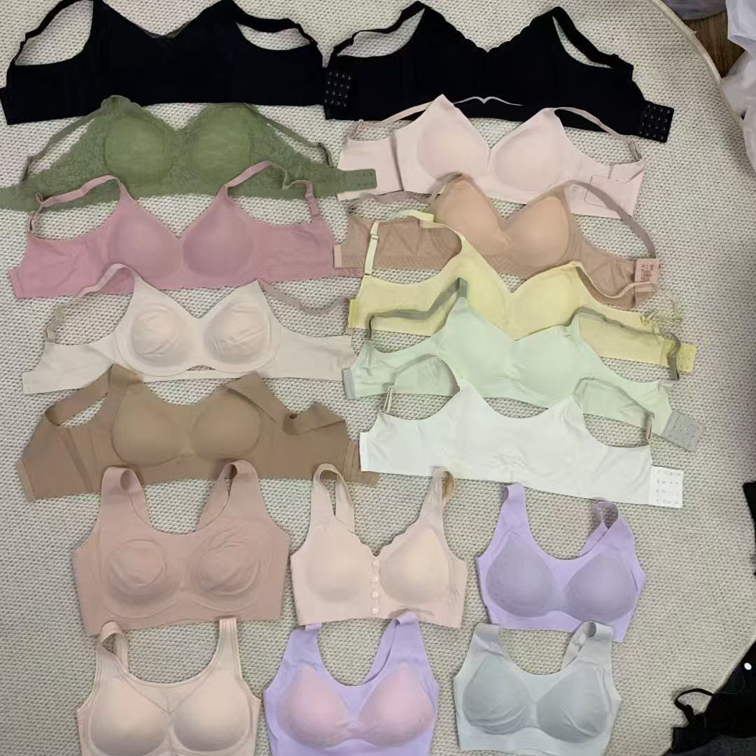 다양한 스타일의 아름다운 등 속옷, 젤리 브라, 특가 무봉제 수면 속옷, 아이스 실크 다양한 스타일