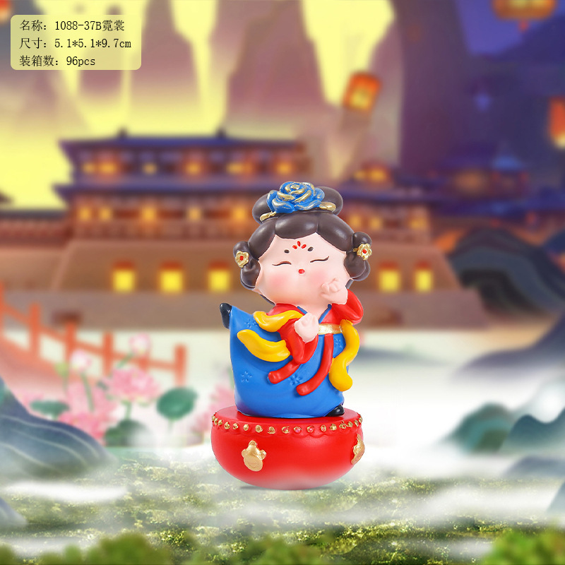 创意潮玩国色长歌大号摆件复古客厅装饰品酒店玄关工艺品直销|undefined