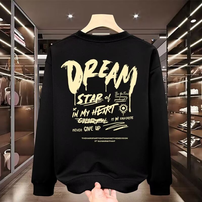 Felpa uomo con cappuccio pullover a maniche lunghe taglio ampio_voghion.com
