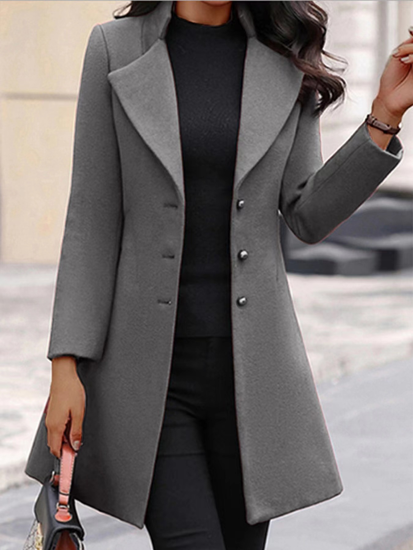 Nuovo cappotto invernale coreano di media lunghezza 2023 da donna in lana_voghion.com