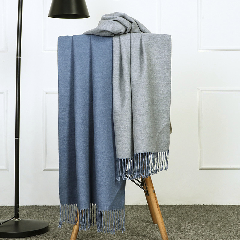 양털 양면 - 43호 블루 라이트 그레이