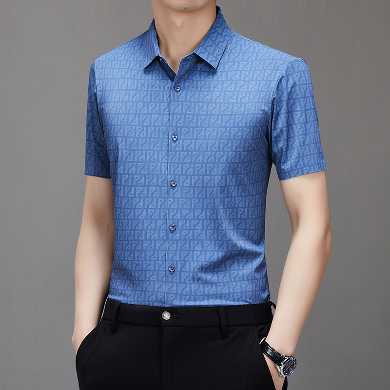 C5999 1280K ÁO SƠ MI NAM YUPTYLO NGẮN TAY KẺ CARO TRUNG NIÊN KẺ CARO KÍN CỔ THỜI TRANG NAM G04 SẢN PHẨM MỚI