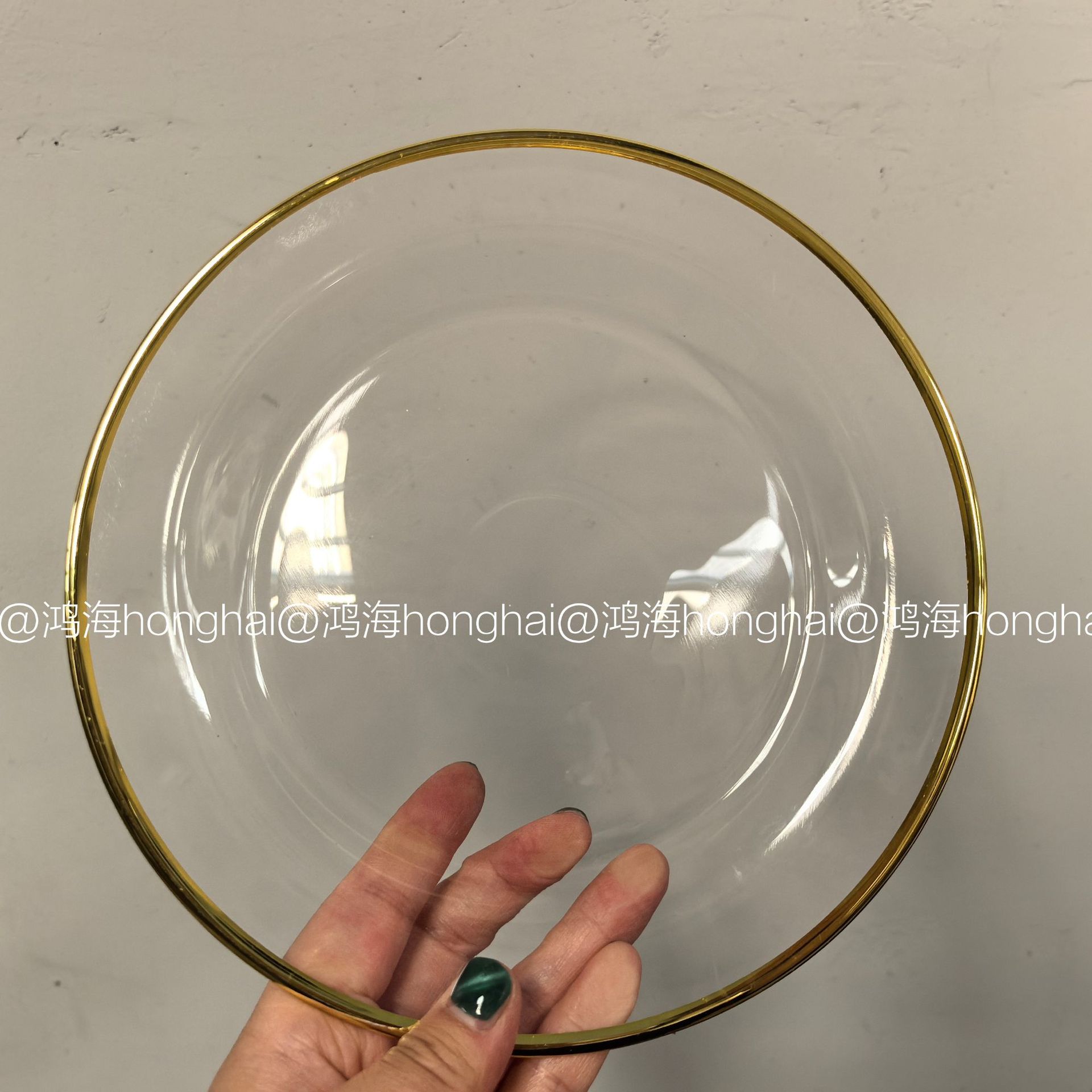 Placa de borde dorado de 15cm (luz plana)