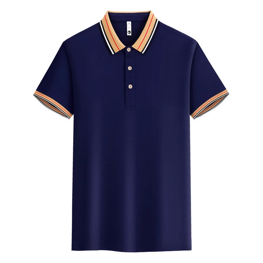 비즈니스 남성복 랑징 코튼 라스트레치 피케 바빌로 카라 여름 신상 작업복 로고 프린트 반팔 POLO 셔츠
