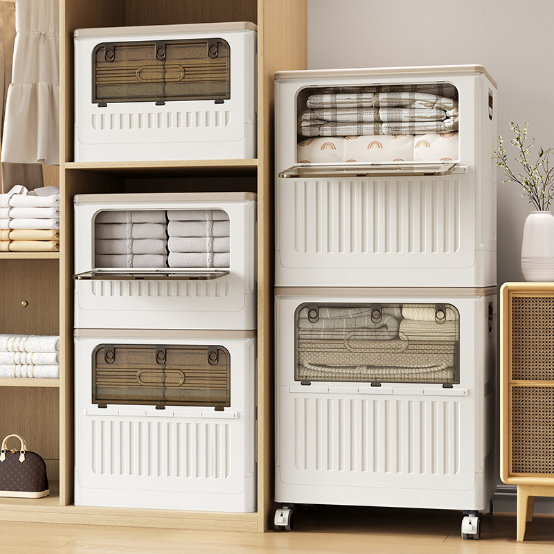 Gabinete de almacenamiento de ropa, instalación gratuita, caja de almacenamiento de edredón de ropa de dormitorio plegable, armario de almacenamiento con tapa abatible de gran capacidad