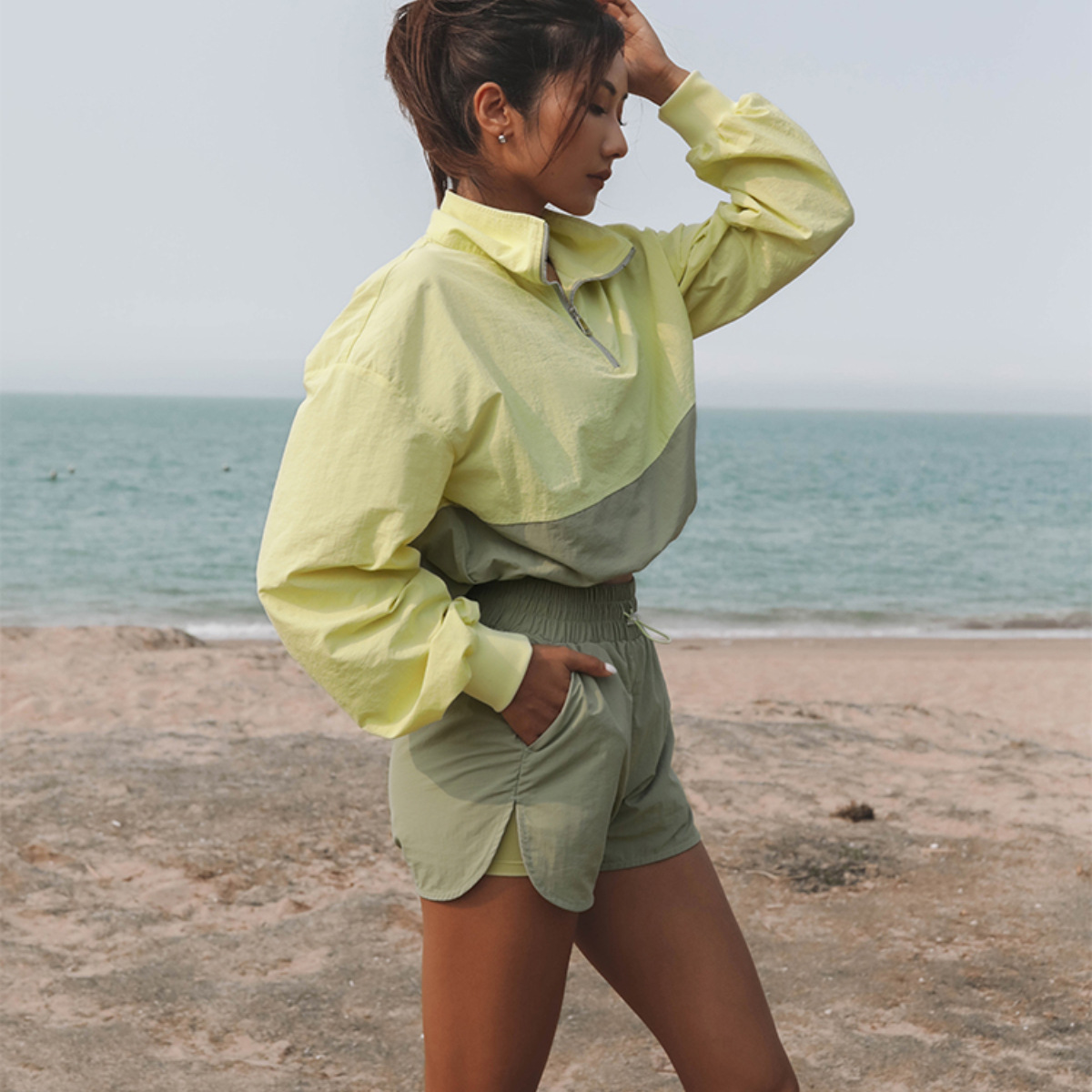 Women's Shorts Sets Casual Sports Pullover And Top Suit_voghion.com
