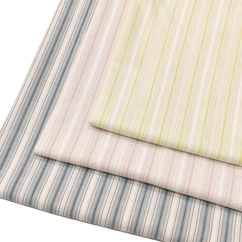 Yarn-Dyed Plaid Vertical Stripe Cotton Fabric Source Factory Spring and Summer Lightweight Breathable Jk Skirt Children's Clothing Stripe Fabric in Stock