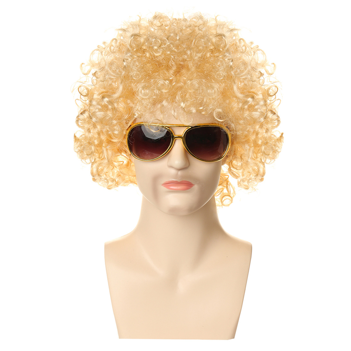 밝은 금발의 팬 머리