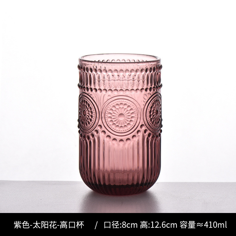 Nuevo retrógrado tallado alto taza de agua taza de vino taza de bebida creativa elegante casa hotel café utensilios de vino