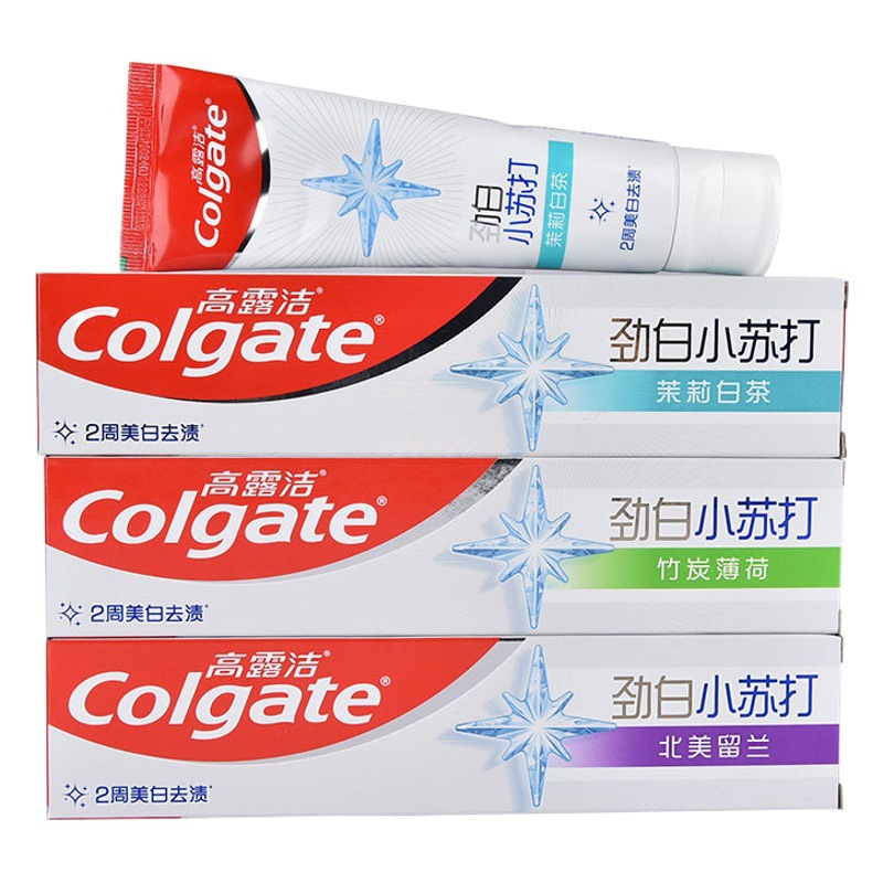 120g Colgate Toothpaste Removes Stains, Removes Yellow and Whitens Baking Soda Bamboo Charcoal Mint Cleans Breath and Freshens Breath Wholesale Genuine