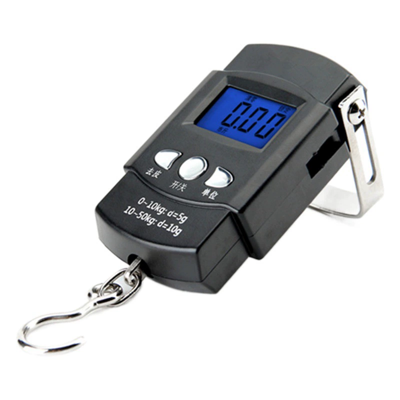 Портативные электронные весы для дома с рулеткой, ручные весы для взвешивания рыболовных снастей, багажа и продуктов.