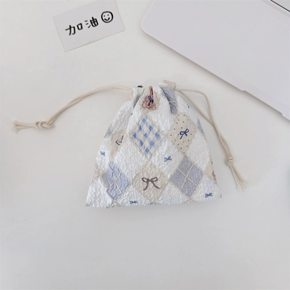 Cartoon storage bag, lipstick, handheld cosmetic bag, small bag, drawstring