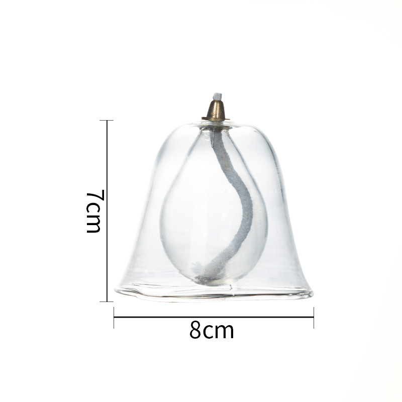 Lámpara de aceite de cristal creativa con forma de caricatura, lámpara de aceite con forma de cerdito, linda, simple, moderna, para el hogar, sin humo, para escritorio.