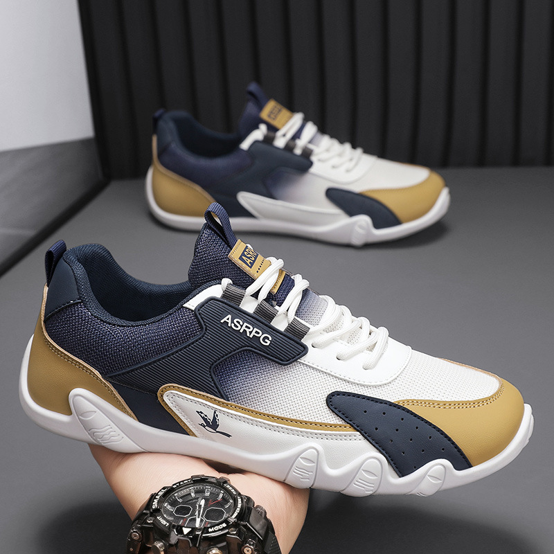 Douyin Daifa verano nuevos zapatos de skate de corte bajo para hombres zapatos casuales deportivos para estudiantes de suela gruesa zapatos de nicho de malla para hombres