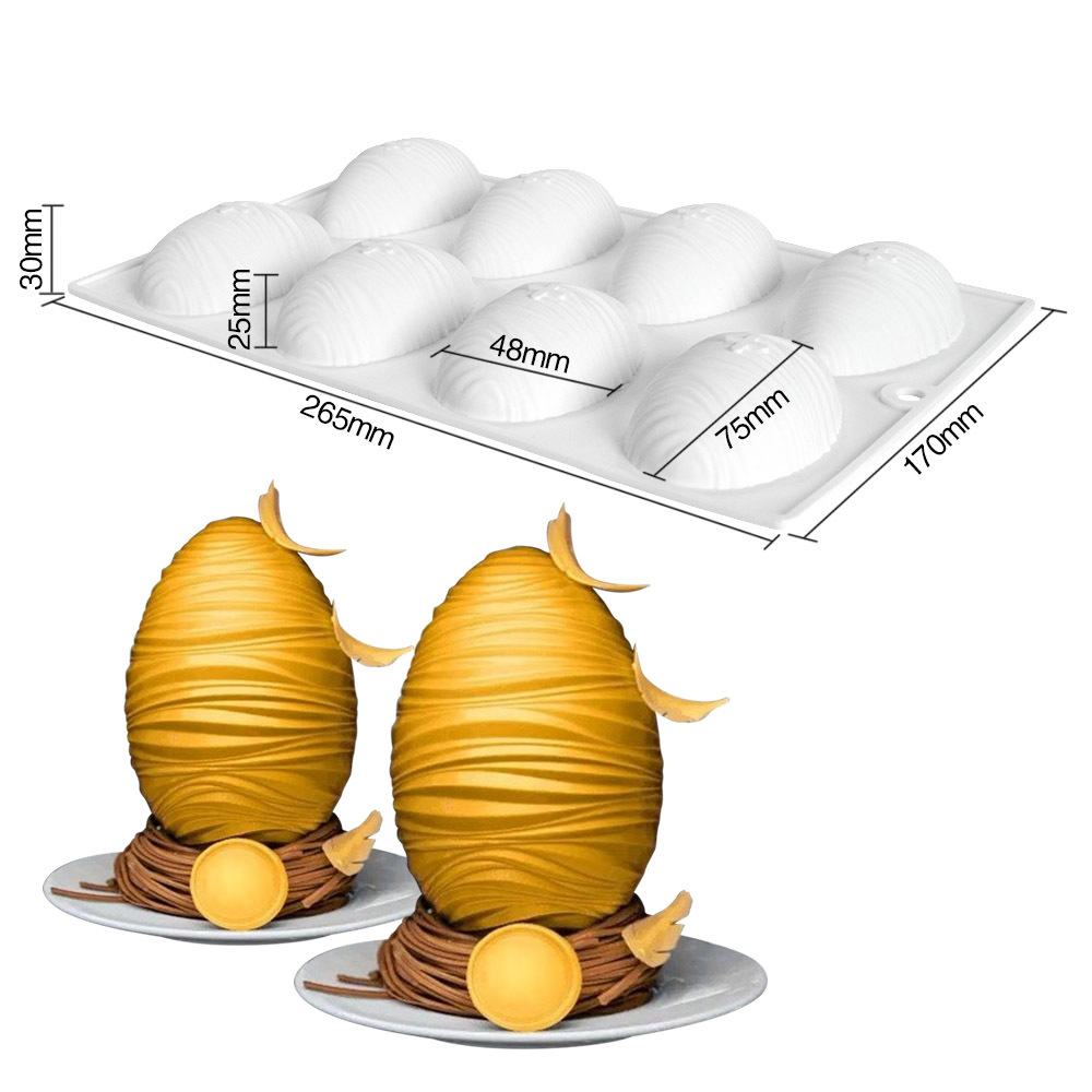 Exquisito huevo de Pascua molde de silicona tridimensional huevo único molde de chocolate golpe música para hornear molde de pastel