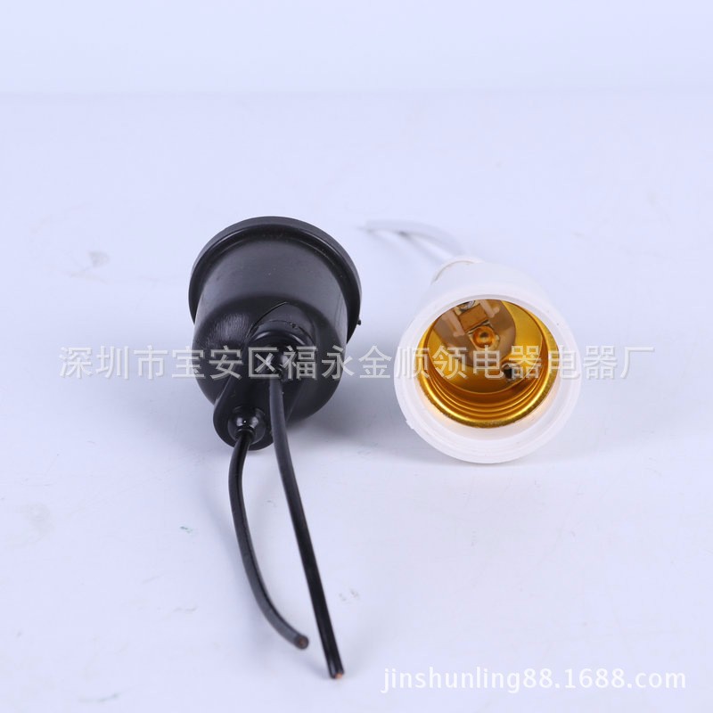 033 plástico negro alambre de cobre puro bolsillo de lámpara impermeable E27 tornillo de boca de lámpara suspendida lámpara de lámpara a prueba de agua a prueba de humedad
