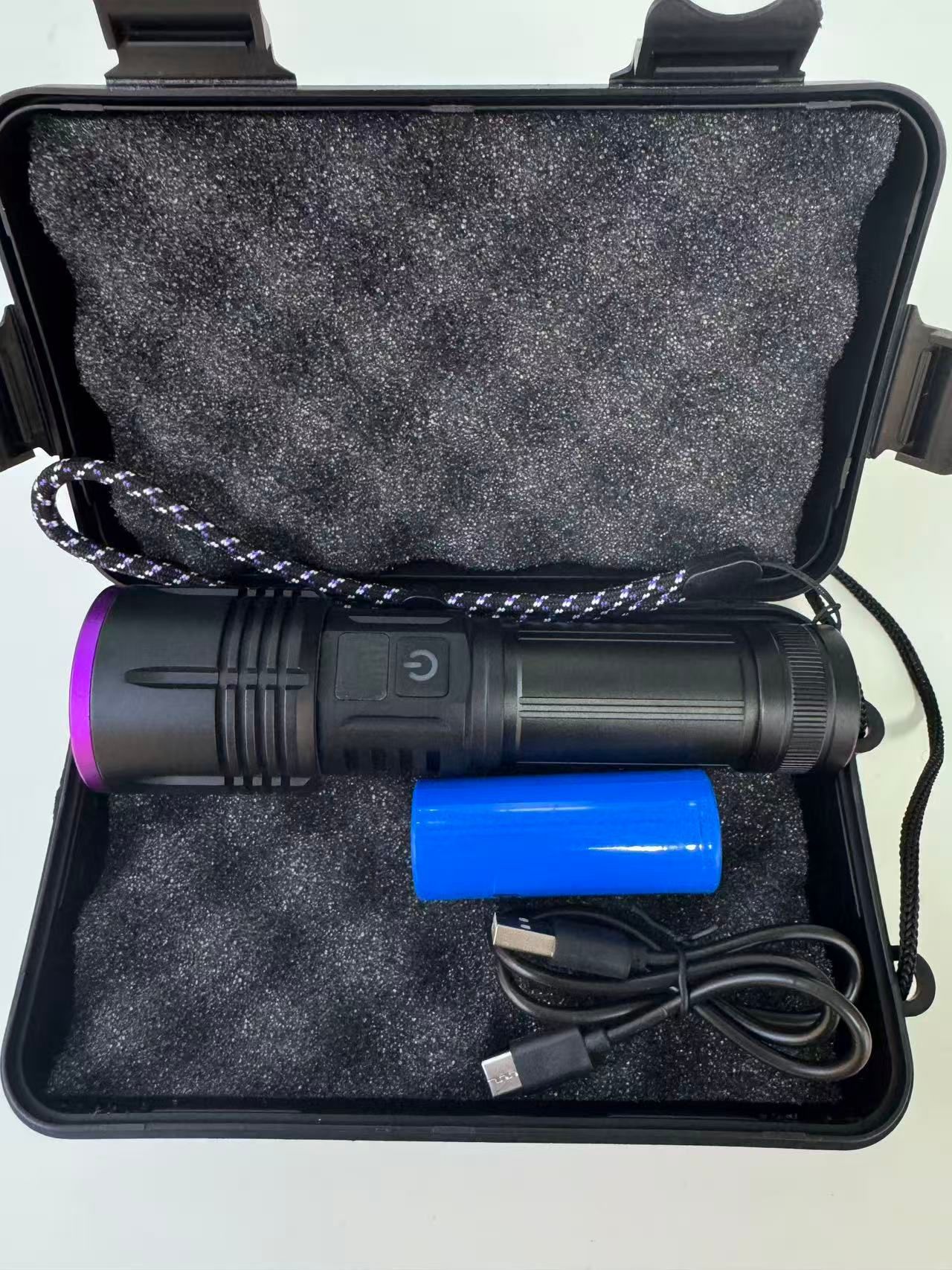 Linterna ultravioleta de alta potencia de 20w, recargable, con espejo negro UV, portátil, para detección de falsificaciones, luz ultravioleta de 365nm image 12