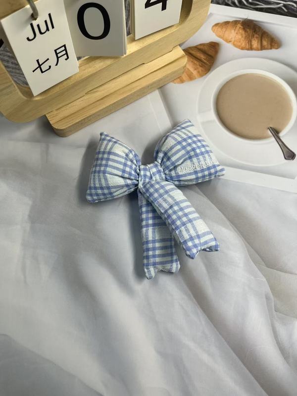 韩系温柔气质布艺波点彩色可爱少女蝴蝶结包包挂链精美饰品挂件女|undefined