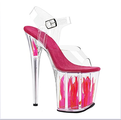 20cm súper Sandalias de tacón alto pole dance práctica zapatos estudiantes muestran zapatos de mujer