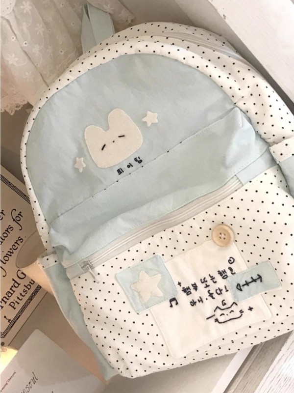 新款小众设计感可爱少女卡通高颜值双肩包学生上课通勤背包书包|undefined
