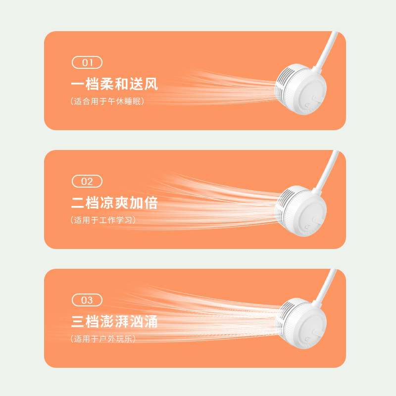 葉のない怠惰な首吊り扇風機夏充電式ポータブル USB 小型ミニストラップ小型ファン|undefined