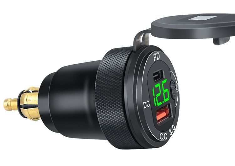 The New Aluminum Alloy Dual QC3.0+QCPD Is Suitable for Bmw Car Motorcycle Car Charger Fast Charging Car Charger